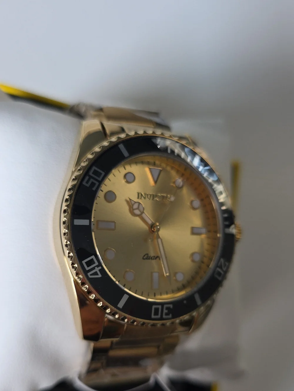 322. Invicta Pro Diver Vitreos Men's Watch - 42mm, Gold (69396)